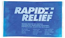 Rapid Relief Reusable Hot & Cold Gel Compress with Contour-Gel 5 1/4x9-Inch Medium Cold Compress Blue Gel Ice Pack for Injuries…