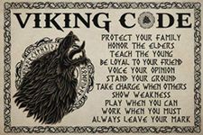 Wolf Viking Code Protect Your Family Honor The Elders Teach The Young Ideas Gifts Home Living Wall Decor Wall Art Decor Metal Sign Poster 8x12 inches