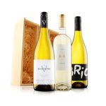 Virgin Wines - Classic White Wine Trio in Wooden Gift Box - 3 Bottles (75cl)