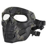 ACEXIER Tactical Airsoft Mask,Full Face Masks Skull Skeleton with Goggles Impact Resistant Army Fans Supplies Hunting Paintball Masks for Motorcycle Cycling Hiking Military Mask