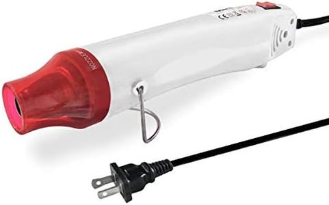 Mlife Mini Heat Gun - 300 Watt - Dual-Temperature Heat Tool with 6.5FT Power Cord for DIY Acrylic Resin Cups Tumblers Embossing Shrink Wrapping Paint Drying Crafts Electronics DIY (White)