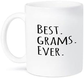 3dRose Best Grams Ever - Gifts for Grandmothers - Grandma Nicknames - Black Text - Family Gifts - Ceramic Mug, 15-Ounce