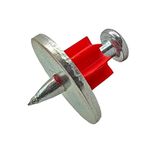 FVSCM 3/4" Powder Actuated Fasteners, Drive Pins with 3/4" Wahser, PW75-75F10, 100 Pack
