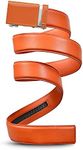 Mission Belt Men's Ratchet Belt - Fugitive - Orange Buckle / Orange Leather Large (36 - 38)