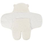 FUNUPUP Baby Swaddle Blanket Fleece Baby Swaddle Wrap Newborn Baby Clothes for Travel Strollers, Prams and Car Seats (White)