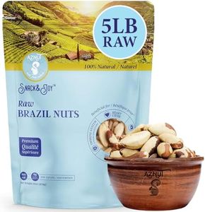 Aznut Brazil Nuts, Superior to Natural and Raw Shelled, No PPO, Vegan and Keto Friendly, Gluten Free, Peanut free and Vegan, Non Gmo Certified Premium Quality Super Food, Fresh and Crunchy, Kosher Certified (Raw, 5 LB)