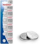 Tenergy CR1216 3V Lithium Button Cell Battery, for Watches, Mini LED Lights, Forehead Thermometers, 5 Pack