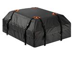 AllExtreme Rooftop Cargo Bag 15 Cubic Feet Foldable Water-resistant Travel Luggage Carrier for All Vehicles (Black)