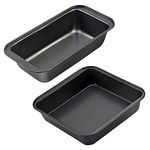 PureBake Premium SGS Certified Bread Loaf Tin/Pan/Mould Rectangular Cake Mould for Baking Non Sticky Tin Teflon Coating (Set of 2)