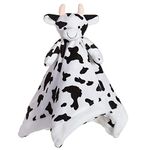 Apricot Lamb Stuffed Animals Cow Security Blanket Infant Nursery Character Blanket Luxury Snuggler Plush Baby Lovey(Cow, 13 Inches)