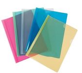 SPS Plastic Strip File Folder - Transparent A4 Sliding Bar Report Covers - Multicolored - Pack of 10