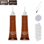 Anjoize Advanced Leather Repair Gel, Leatherfix Advanced Leather Repair Gel Kit, Leather Repair Kit For Car, Restore Cracked, Scratched Leather. (2*Brown/40ml)