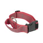 Julius-K9 Colour and Gray Collar with Handle, Safety Lock and Interchangeable Patch, 40 mm (38-53 cm), Red-Gray