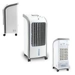 All in One Portable Air Cooler – Advanced Technology Evaporative Air Cooler (80W 3-Speed) Dust Filter, Humidifier 4 Litre Evaporative Coolers for Home, Remote Control, Console