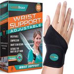 ComfyBrace-Premium Copper Lined Wrist Support/Wrist Strap/Carpal Tunnel Wrist Brace/Arthritis Hand Support -Fits Both Hands-Adjustable Fitted