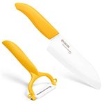 Kyocera 5.5-Inch Santoku with Y-Peeler Set-Yellow