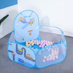 BabyGo Large Pop Up Aeroplane Kids Ball Pit Play Tent with Basketball for Toddlers (Balls Not Included)