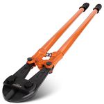 KSEIBI 141600 Heavy-Duty Large Size Bolt Cutter 42" for Cutting Fence, Steel Wire, Chain, Screws, Rivet, and Padlock, Metal Rods with Soft Grip Rubber Ergonomic Handle Cutters 1050mm