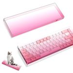 SELORSS KC02 Gaming Keyboard Dust Cover Protector Mechanical Keyboard Cover Premium Clear Acrylic Keyboard Cover for 60% Compact 61 68 Keys Computer Keyboard (Pink)