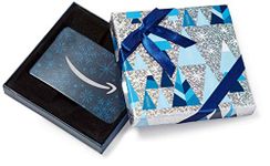 Amazon.co.uk Gift Card for Custom Amount in a Blue and Silver Trees Box