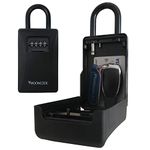 Frostfire Mooncode - 100% Weatherproof Large Portable Key Storage Security Lock with Shackle. Reinforced Security with 2 year Guarantee. Black