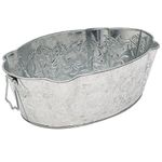 Achla Designs C-52 Embossed Galvanized Tub