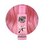 Crazy Color Vibrant Candy Floss Semi-Permanent Hair Dye. Highly Pigmented Pastel Pink Conditioning & Oil Nourishing Vegan Formula | No Bleach or Ammonia | 100ml