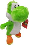 Whitehouse Super Mario and Friends Plush 6 Different Figures, 20 cm, Plush Toy Mario, Luigi, Kong, Toad, Yoshi, Princess Peach, Cuddly Toy, Soft Toy (Yoshi)