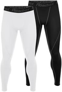 Roadbox Men’s Compression Pants Running Tights, Performance Sports Workout Leggings, Athletic Base Layer for Gym Basketball
