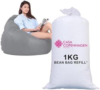 Casa Copenhagen Premium Virgin Grade Thermocol Balls Refill for Pillows, Sofa, Bean Bags, Soft Toys & Beans for Bean Bag Refill 1 Kg - White