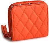 Vera Bradley Women's Cotton Small Zip-Around Wallet, Koi Orange, One Size