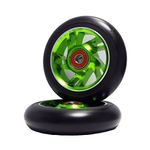 2Pcs Replacement 100 mm Pro Stunt Scooter Wheel with ABEC 9 Bearings Fit for MGP/Razor/Lucky Pro Scooters (Green)