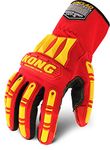 Ironclad mens Work Glove KONG RIGGER GRIP A5, Red/Yellow, Large US