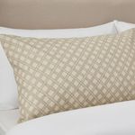 DaDa Bedding 2-Pack Cotton Geometric Diamond Neutral Sandy Olive Tan Pillowcases - Queen Size 20" x 30"