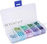 (4mm 1000pcs Mix Lot M02) - Beadnova 4mm 1000pcs Tiny Satin Lustre Glass Pearl Round Beads Assortment Mix Lot for Jewellery Making - Set M02