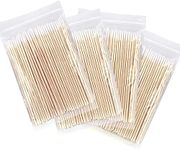 Fenshine 400 Count Microblading Cotton Swab, Cotton Swabs Pointed Tip, Cotton Swabs Wood Sticks, Cotton Tipped Applicator, Tattoo Permanent Supplies, Makeup Cosmetic Applicator Sticks (400PCS)