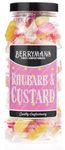 Original Rhubarb and Custard Sweets Retro Boiled Sweets Gift Jar By Berrymans Sweet Shop - Classic Sweets, Traditional Taste.