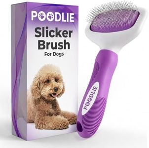 Poodle Pet Slicker Brush - For Dogs, Cats, Rabbits - Matted/Loose Fur, Knots - Suitable for Doodle/Goldendoodle Grooming and Shredding Short/Long Hair