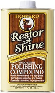 HOWARD Products RS0016 Restor-A-Shine High Gloss Wood Finish Polishing Compound - 473ml, Buff Away Scratches, Bring Back Shine on Furniture, Pianos, Floors, Easy to use - Made in USA