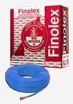 Finolex FR PVC Silver 4.00 SQ.MM Insulated Wire for Industrial & Domestic Use | Home Electric Wires | Blue Color 90 Meter
