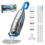 UIRWAY V3 Pool Vacuum for Above Ground Pools, Upgraded 26.5 GPM High-Powerful Pebbles Suction, 2026 News IPX8 Cordless Handheld Cleaner 2 Vacuum Heads & 4 Filter Bags, 1H Runtime for Inground Pools