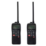 HYS IPX7 Waterproof VHF Handheld Marine Portable Radio Long Range Marine Radio With GPS And MOB Function Built-in DSC For Boats Ships（2 Pack）