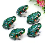 TOYANDONA 4 Pcs Funny Clockwork Wind Up Metal Jumping Frog, Retro Vintage Jump Frog Retro Toy Party Favor Tog Gift for Kids Children