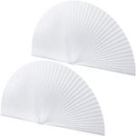 Fainne 2 Pcs 36 x 72 Arch Half Circle Window Shades Window Pleated Blinds Light Filtering Pleated Fabric Shade Arch Window Shade Blackout for Half Moon Arch Windows, Easy to Cut and Install (White)