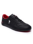 U.S. POLO ASSN. Mens Britt Black Sneaker - 9 UK (2FD22582Z01)