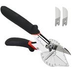 FLORA GUARD Miter Shears - 45 to 135 Degree Multi Angle Trim Cutter, Gasket Shear for Cutting Soft Wood, Plastic, PVC and More, Including 2 Spare Blades (JDJ)