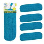 HOMESHOPA 4 Pack Microfiber Spray Mop Head Replacement Cleaning Mop Pads, Suitable for Wet and Dry Mops and All Spray Mops & Reveal Mops, Reusable, Easy to Clean, Machine Washable