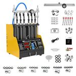 GDI,EFI,FSI Fuel Injector Cleaner Tester,6-Cylinder CT400 High Pressure Ultrasonic Injector Cleaner Tester For Gasoline Direct Injection Piezo Fuel nozzle With Portable Drawer,12V/70V/120V Selection