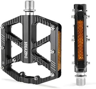 MZYRH Road/Mountain Bike Pedals,Bicycle Pedals with Reflectors,3 Bearings 9/16” Aluminum Alloy MTB Pedals Lightweight Platform for Road