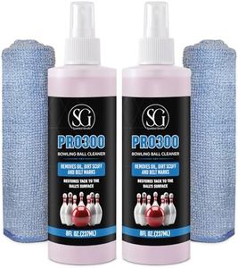 Spekkled Girrafe Bowling Ball Cleaner Spray with Cleaning Cloths (Pack of 2) - Oil, Scuff, and Belt Mark Cleaner Restores Tack - EPA Safer Bowling Ball Restoration - Bowling Accessories - 8 OZ